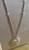 Lagenlook gold alloy & Matt silver gold bead  cut work 3D heart pendant necklace