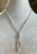 Silver alloy ball chain outline fish necklace