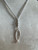 Silver alloy ball chain outline fish necklace
