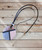 STATEMENT LARGE ACRYLIC GEO DISC PENDANT BLACK CORD NECKLACE