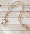 Gorgeous chunky irregular Star pendant on gold ball chain necklace