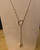 Long lagenlook gold alloy elegant heart charm necklace