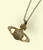 Gold alloy & crystal orb delicate 45cm necklace 