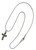 Chunky Skull Cross Pendant On Silver Alloy Snake Chain