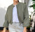 Made In Italy Khaki Green Soft Zip Thru Bomber Jacket - Onesize Fits UK 10-16