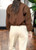 Made In Italy Chocolate Brown Soft Zip Thru Bomber Jacket - Onesize Fits UK 10-16