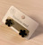Designer Inspired 4 Leaf Clover Gold Stainless Steel & Black Enamel Stud Post Earrings
