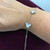 Designer inspired silver stainless steel leaf, heart, butterfly &clover bracelet with white centres