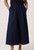 Made In Italy Navy Blue Poplin Wide Leg Cropped Culottes Pants Onesize fits 10-16