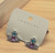 Silver alloy Orb stud post earrings with pink, blue & clear crystals