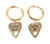 GOLD OUIJA TALKING BOARD PLANCHETTE EARRINGS