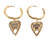 GOLD OUIJA TALKING BOARD PLANCHETTE EARRINGS