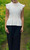 White Shirred Ruffle Trim Peplum Top With Keyhole Fastening  - Onesize Fits UK 8-14 White Shirred Ruffle Trim Peplum Top With Keyhole Fastening  - Onesize Fits UK 8-14