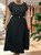 MADE IN ITALY Black Pearl Tie Waist Long A Line Dress With Cap Sleeves One Size 8-20 MADE IN ITALY Black Pearl Tie Waist Long A Line Dress With Cap Sleeves One Size 8-20