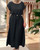 MADE IN ITALY Black Pearl Tie Waist Long A Line Dress With Cap Sleeves One Size 8-20 MADE IN ITALY Black Pearl Tie Waist Long A Line Dress With Cap Sleeves One Size 8-20