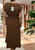 MADE IN ITALY Chocolate Brown Pearl Tie Waist Long A Line Dress With Cap Sleeves One Size 8-20 MADE IN ITALY Chocolate Brown Pearl Tie Waist Long A Line Dress With Cap Sleeves One Size 8-20
