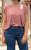 Made In Italy Crystal Ruffle Cap Sleeve Slouchy Dusky Blush Pink Top - T-shirt One Size Fits UK 8-18