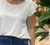 Made In Italy Crystal Ruffle Cap Sleeve Slouchy White Top - T-shirt One Size Fits UK 8-18