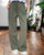 MADE IN ITALY Khaki Green Wide Leg Seamed Joggers Jog Pants One Size Fits UK 10-16 MADE IN ITALY Khaki Green Wide Leg Seamed Joggers Jog Pants One Size Fits UK 10-16