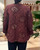 GORGEOUS BOHO WINE LIGHT QUILTED OPEN FRONT EMBELLISHED JACKET - One size fits 8-14