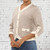 Enzoria One Size Fitted Contrast Trim Silver Button 3/4 Sleeve Cardigan - One Size Fits UK 8-14
