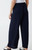 Diverse Italian Dark Navy Blue Viscose Drawstring Wide Leg Trousers With Pockets - One Size Fits 10-16 Diverse Italian Dark Navy Blue Viscose Drawstring Wide Leg Trousers With Pockets - One Size Fits 10-16