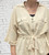 Beige One Size Utility Style Fine Knit Drawstring 3/4 Sleeve Cardigan Will Fit Size 12-18 