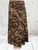 DIVERSE ITALIAN LUXE CHEETAH ANIMAL PRINT TAN BLACK SILK MIX BIAS MAXI SKIRT - Onesize Fits UK 8-12