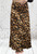 DIVERSE ITALIAN LUXE CHEETAH ANIMAL PRINT TAN BLACK SILK MIX BIAS MAXI SKIRT - Onesize Fits UK 8-12