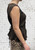 Studio Italian Chocolate Brown Sleeveless Tie Back Top - One Size Fits UK 8-14