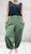 Studio Italian Luxe Khaki Green Jersey Balloon Leg 7/8 Length Joggers / Trouser - One Size Fits UK 8-18