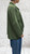 Khaki Green Made In Italy Oversized Twist Hem Collared Dip Back Sweat Top - Onesize Fits 12-24