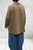Mocha Made In Italy Oversized Twist Hem Collared Dip Back Sweat Top - Onesize Fits 12-24