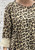 Studio Italian Beige Leopard Animal Print Relaxed Sweatshirt Top - One Size Fits 10-18