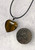 Tigers Eye polished semi precious stone Heart pendant necklace