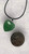 Green aventurine semiprecious Heart pendant on black cord necklace