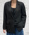 Studio Italian Black Oversized Single Breasted Blazer / Jacket - One Size Fits 12-18