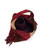 Long & Son Faux Suede Patchwork Slouchy Hobo Crossbody Or Grab Bag - Brown Wine Black