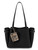 Long & Son Black Or Tan Faux Leather Large Shopper Bag With Croc Purse Bag Charm