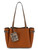 Long & Son Black Or Tan Faux Leather Large Shopper Bag With Croc Purse Bag Charm