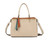 Long & Son Black Or Beige Tote / Grab Bag With Stripe Detail Trim & Crossbody Strap