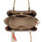 Long & Son Black Or Beige Tote / Grab Bag With Stripe Detail Trim & Crossbody Strap