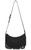 Long & Son Faux Suede Fringed Zip Fastening Crossbody Bag - Black Tan Taupe & Dark Brown