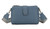 Long & Son Oval Clasp Faux Leather Crossbody Bag - Black Denim Blue Beige Tan