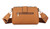 Long & Son Oval Clasp Faux Leather Crossbody Bag - Black Denim Blue Beige Tan