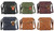 Long & Son Burnished Gold Metal & Tan Tab Closure 3 Compartment Crossbody Bag  - Black Navy Wine Dark Green