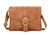 Long & Son Flapover Brass Buckle Snap Fastening 3 Compartment Crossbody Bag  - Black Navy Tan Teal