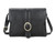 Long & Son Flapover Brass Buckle Snap Fastening 3 Compartment Crossbody Bag  - Black Navy Tan Teal