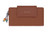 Long & Son Textured Envelope Flap Zip Long Purse / Wallet With Cord Charm Black  Taupe Red Tan Navy Grey