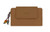 Long & Son Textured Envelope Flap Zip Small Purse / Wallet With Cord Charm Black  Taupe Red Tan Navy Grey